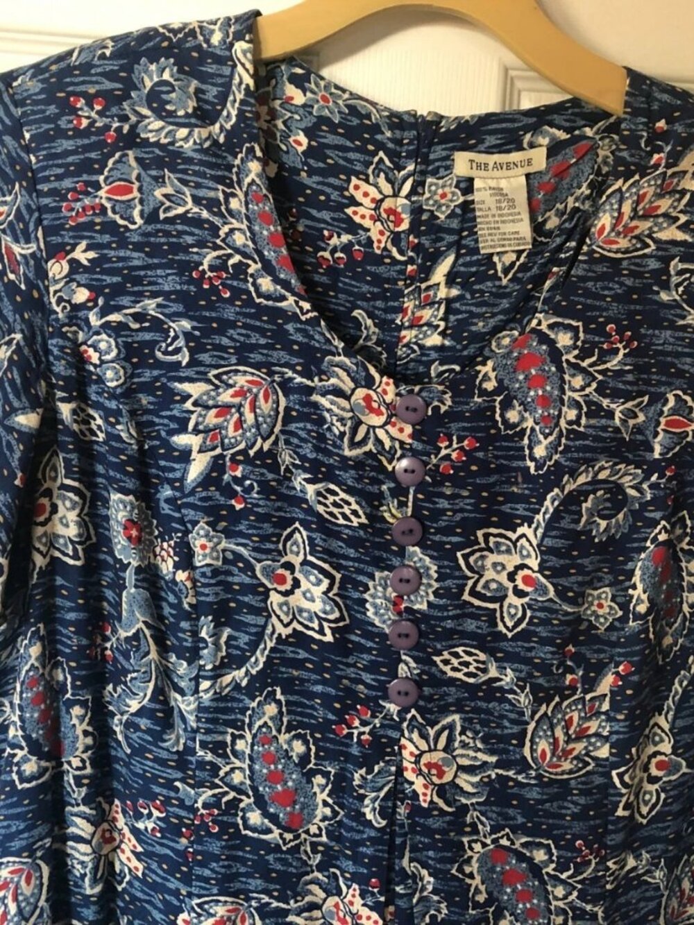 The Avenue Romper Jumpsuit Floral blue Womens Size 18/20
